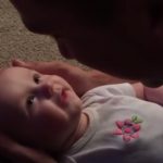 Adorble baby reaction to her fathers song