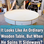 A creative design for a sample wooden table