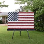 Teen creates US flag with toy soldiers