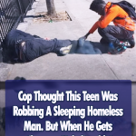 Boy Praying For Homeless Man