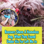 Homeless Dog get a shave for the first time