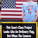 Teen creates US flag with toy soldiers