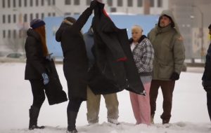 Veronica from Detroit, School Project, Genius Idea, Inspiring, Coat to sleeping bag, Homeless, Coat fro Homeless,
