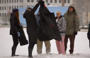 Veronica from Detroit, School Project, Genius Idea, Inspiring, Coat to sleeping bag, Homeless, Coat fro Homeless,