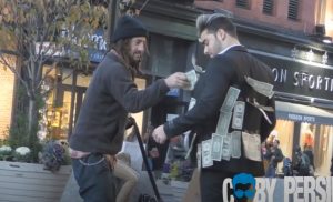 experiment, Money, social, Suits for men, homeless, humanity, truth,
