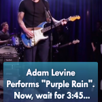 Adam Levine Performs Purple Rain