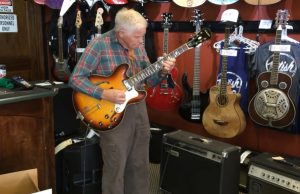 old man with guitar skills, guitar talent, guitar performance, age is just a number, best guitar shop in USA, cheapest guitar shop in USA