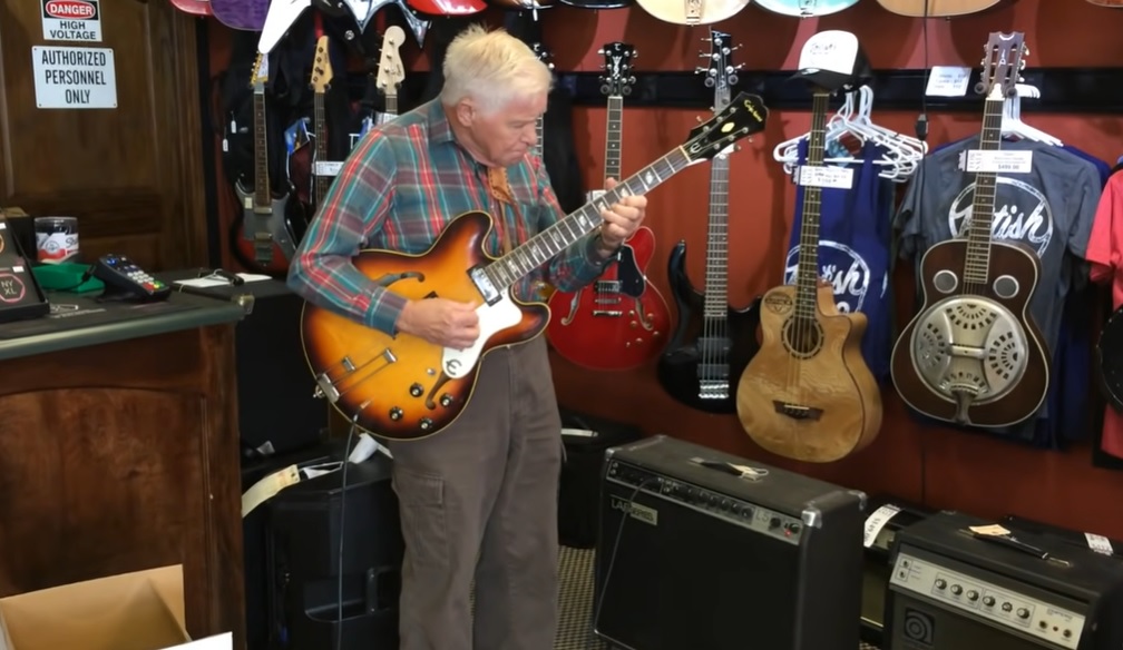 old man with guitar skills, guitar talent, guitar performance, age is just a number, best guitar shop in USA, cheapest guitar shop in USA