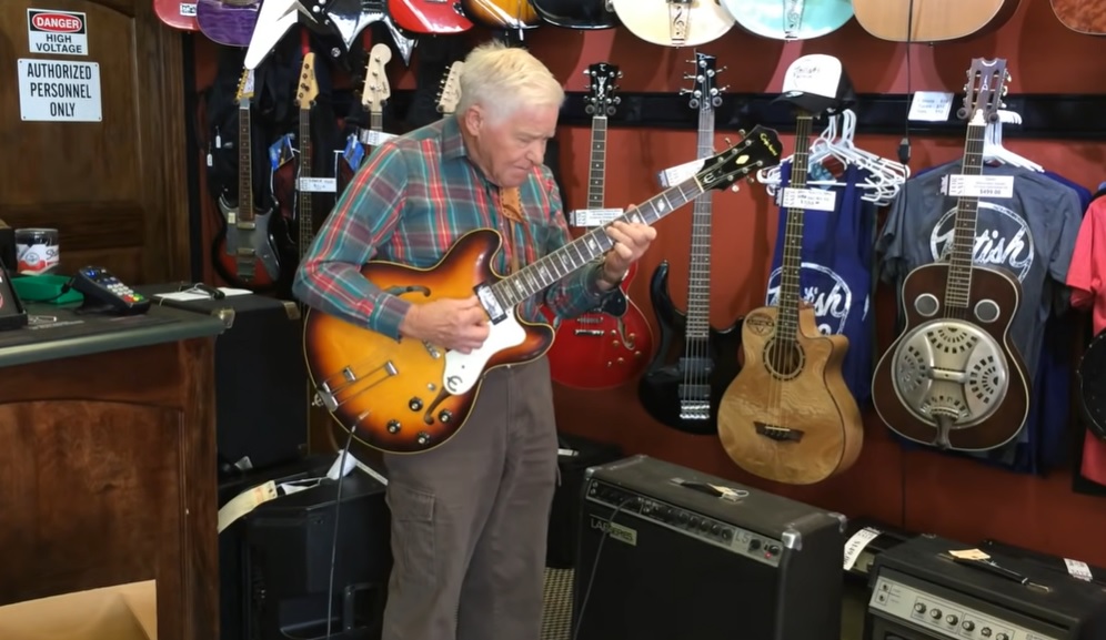 old man with guitar skills, guitar talent, guitar performance, age is just a number, best guitar shop in USA, cheapest guitar shop in USA