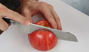 apple, cutting, hacks, creative, delicious, snack, healthy, fruit carving, swan,
