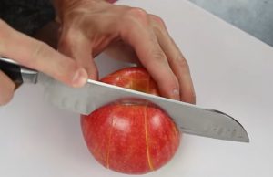 apple, cutting, hacks, creative, delicious, snack, healthy, fruit carving, swan,
