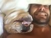 Grumpy Bulldog, wake-up routine, morning person, hilarious sounds, viral sensation, online reactions, relatable, unique personality, source of joy, shared struggle, internet sensation.