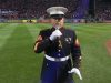 Marine Sgt. Dan Clark, God Bless America, seventh-inning stretch, marine song, performance, patriotism, unforgettable rendition, ballpark, unity, American anthem