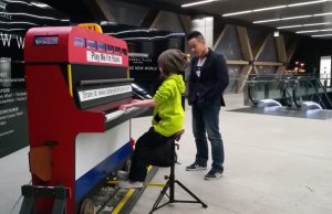 Asta Dora Finnsdottir, Play me I'm yours, piano performance, The Turkish March, Mozart's symphony, Piano in London, Piano in Station, London metro, talented kids, Iceland talent