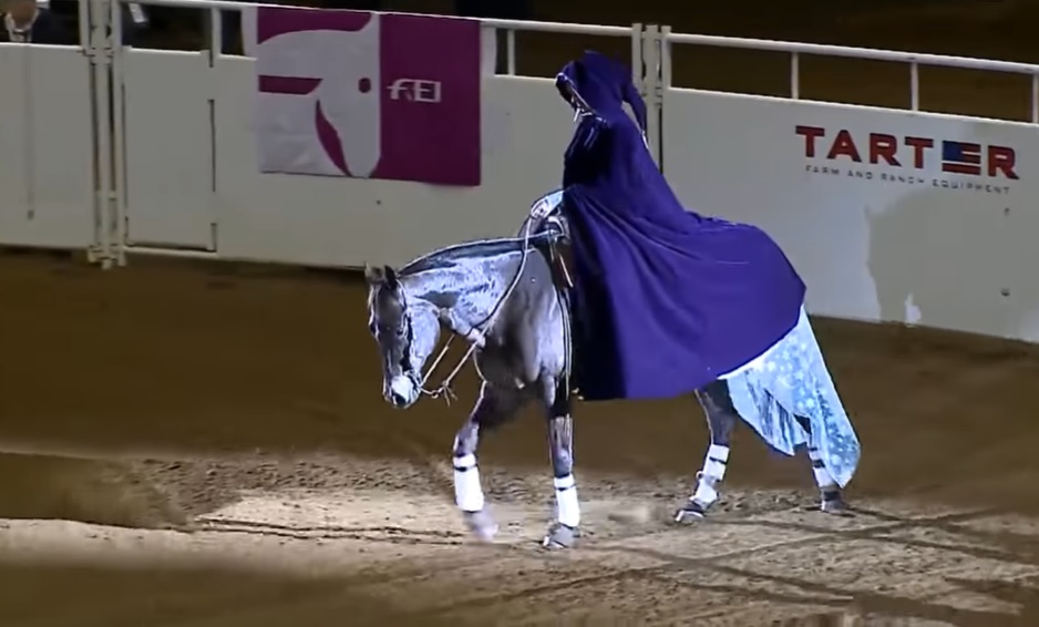 Laura Sumrall, Kentucky Reining Cup, World Title, Freestyle Reining, "Let It Go", Lexington, Equestrian Excellence, Horseback Performance, Spectacular Routine, Equestrian Championship.