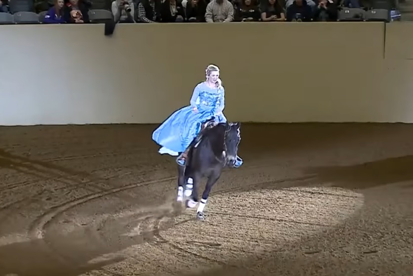 Laura Sumrall, Kentucky Reining Cup, World Title, Freestyle Reining, "Let It Go", Lexington, Equestrian Excellence, Horseback Performance, Spectacular Routine, Equestrian Championship.