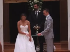 ASL wedding surprise, American Sign Language, bride surprises groom, emotional wedding performance, ASL love story, unique wedding moment