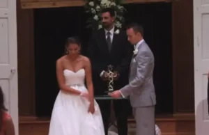 ASL wedding surprise, American Sign Language, bride surprises groom, emotional wedding performance, ASL love story, unique wedding moment