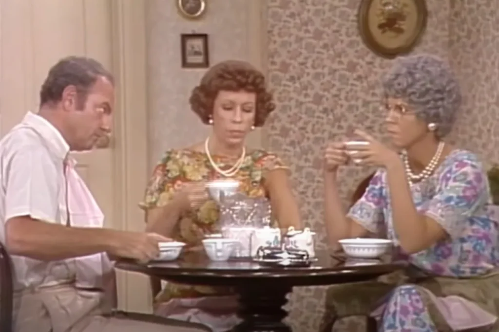 The Carol Burnett Show, The Family sketch, Brotherly Love sketch, Vicki Lawrence as Mama, Carol Burnett as Eunice, Harvey Korman as Ed, timeless comedy, dysfunctional family humor, classic TV comedy, family dynamics in comedy