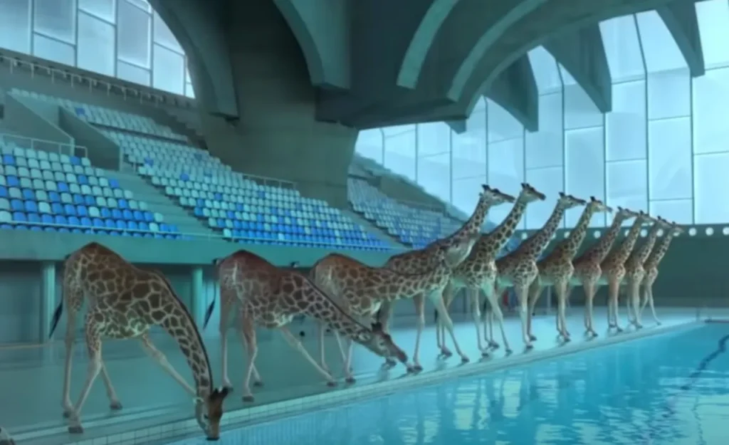 High Diving Giraffes Animation, Nicolas Deveaux 3D Films, Creative Animal Animation, Short Film Animation Techniques, Giraffe Themed Short Films, Surreal Animation Artistry, Impact of 3D Animated Films, Cube Creations Film Projects, Innovative Animal Animation, Fantasy Animation Short Films.