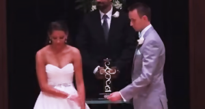 ASL wedding surprise, American Sign Language, bride surprises groom, emotional wedding performance, ASL love story, unique wedding moment