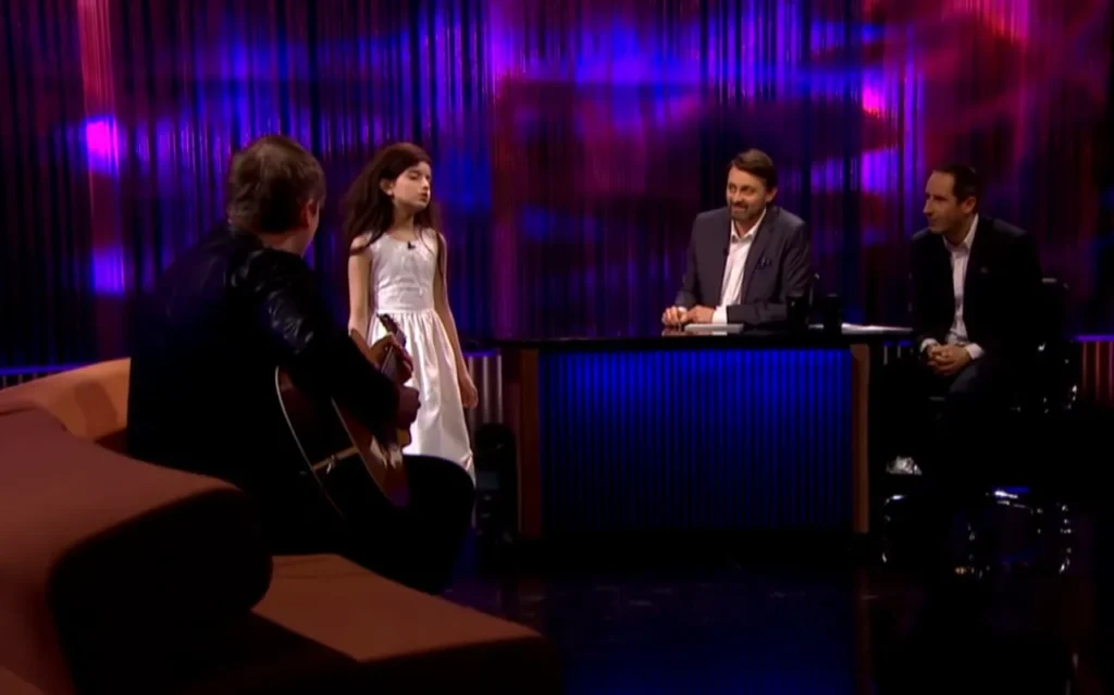 Angelina Jordan, 7-year-old singer, Fly Me to the Moon, Senkveld performance, Norway’s Got Talent winner, Incredible vocal talent, Jazz classic cover, Young musical prodigy, Old soul voice, Acoustic guitar performance