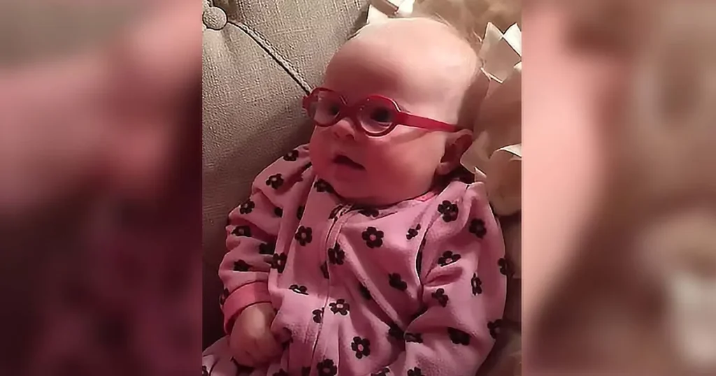Baby sees mom for the first time, New glasses, Heartwarming moment, Vision correction, Baby’s first clear vision, Baby’s reaction to glasses, Seeing mom clearly, Viral baby glasses video, Emotional first sight, Baby with vision problems