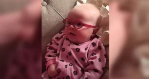 Baby sees mom for the first time, New glasses, Heartwarming moment, Vision correction, Baby’s first clear vision, Baby’s reaction to glasses, Seeing mom clearly, Viral baby glasses video, Emotional first sight, Baby with vision problems