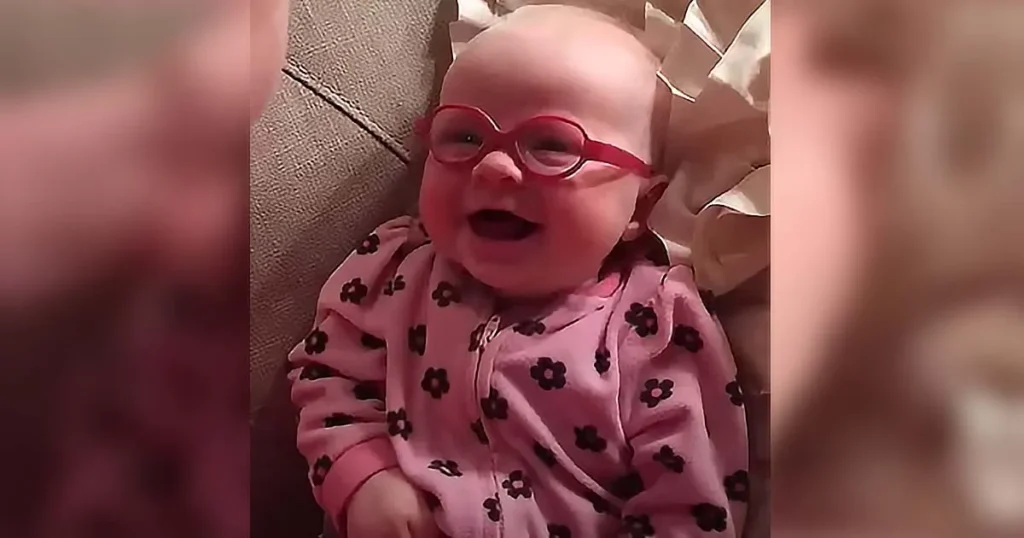 Baby sees mom for the first time, New glasses, Heartwarming moment, Vision correction, Baby’s first clear vision, Baby’s reaction to glasses, Seeing mom clearly, Viral baby glasses video, Emotional first sight, Baby with vision problems