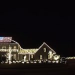 He Put Christmas Lights Around His House. But Pay Attention To That American Flag! Spectacular!