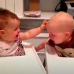 Twin babies have hilarious giggle fit that will have you laughing along