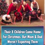 Children Surprise their parent in Christmas