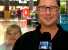 Girl with Down syndrome live TV, Viral video girl with Down syndrome, Heartwarming live TV interruption, Down syndrome girl TV debut, Inclusive moments on live TV, Spontaneous TV moment goes viral, Reporter and girl with Down syndrome, Adorable TV interruption, Joyful Down syndrome girl viral, Live broadcast unexpected moments