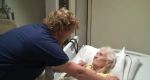 Singing Nurse Valencia Hospital, Jared the Singing Nurse, Music therapy in hospitals, Hospice care with music, Healing power of music, Nurse uses singing for care, Emotional support through music, Holistic patient care, Compassionate nursing with music, Music and patient well-being