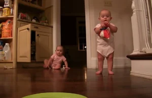 Twin babies, marshmallow feast, viral videos, parenting joys, cute toddler moments, sibling bond, simple pleasures, family life, parenting chaos, heartwarming stories