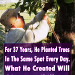 For 37 Years, He Planted Trees In The Same Spot Every Day. What He Created Will Give You Chills!