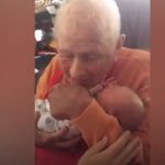 105-Yr-Old Holds Great-Grandson