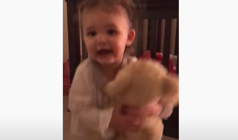 unique teddy bear, teddy bear with voice, dad's voice, adorable, sweet family, best story, speaking teddy bear,