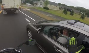 incredible, road, accident, woman riding, car driving, road rules, zipper merging, karma, best sories,