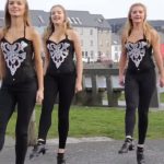 8 Irish Dancers Form A Line
