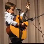 Playing John Cash Classic is not tough for this little kid