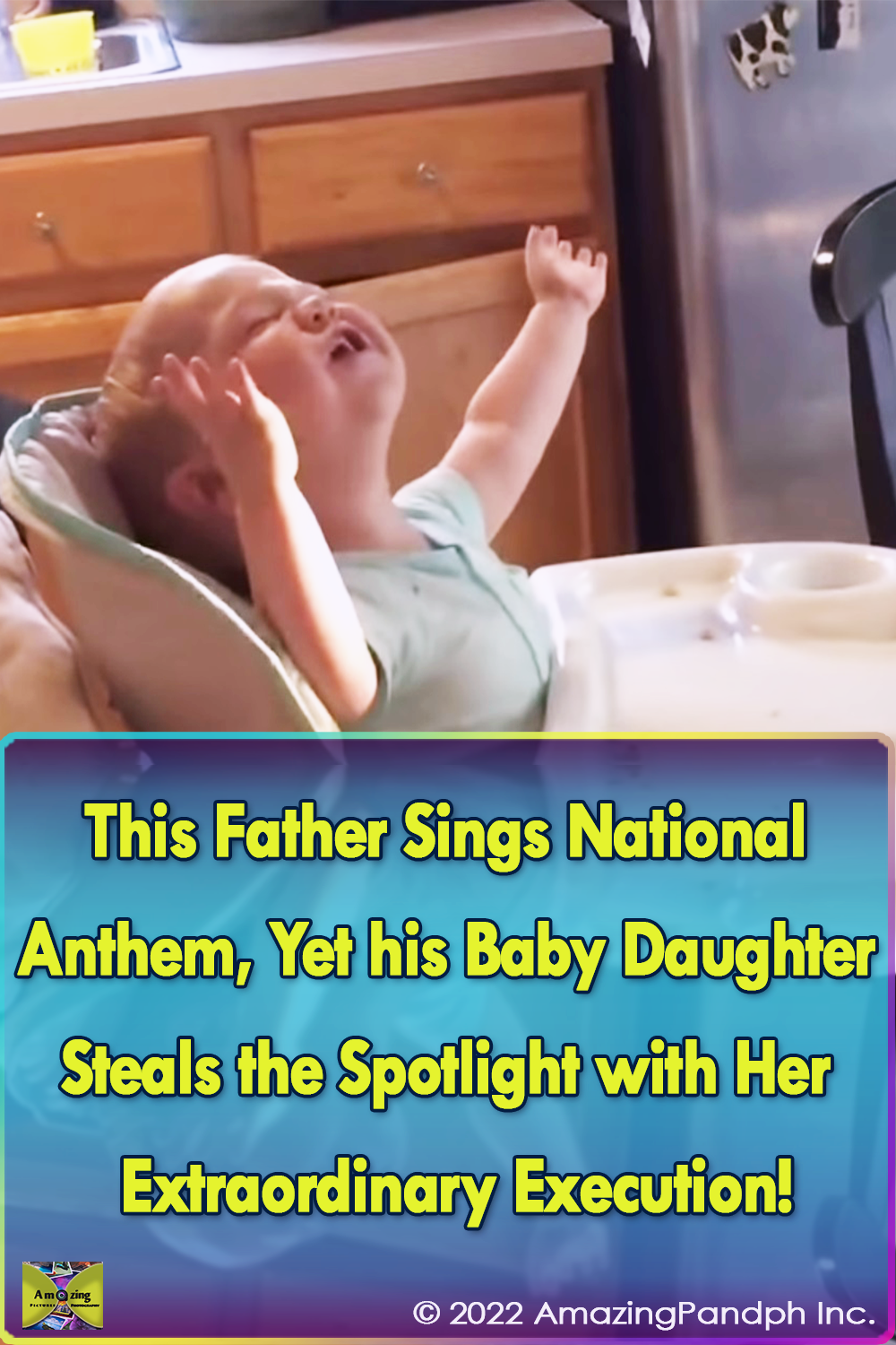 USA, National Anthem, singing, cute baby, baby girl, father,