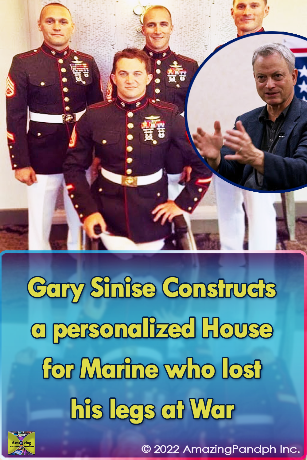 Gary Sinise, military, veterans, marines, injury, house,