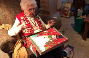 Grandma, gift, Christmas, adorable, cat, box, Christmas Gift,