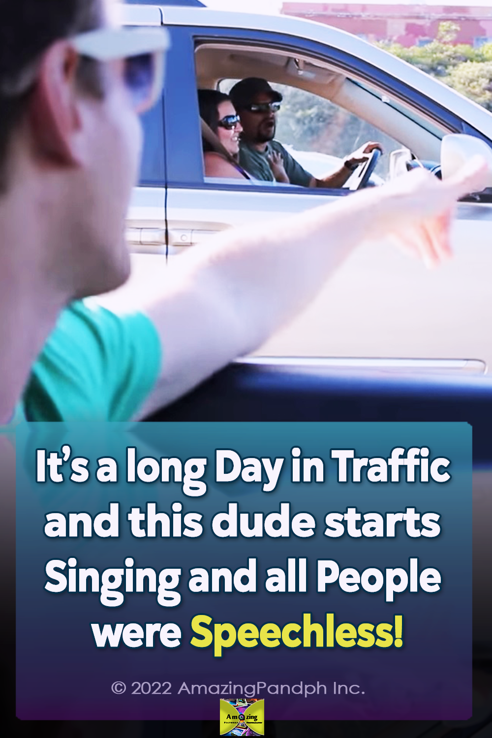 traffic, song, strangers, highway, spreading joy, happiness, music, laughing, singing,