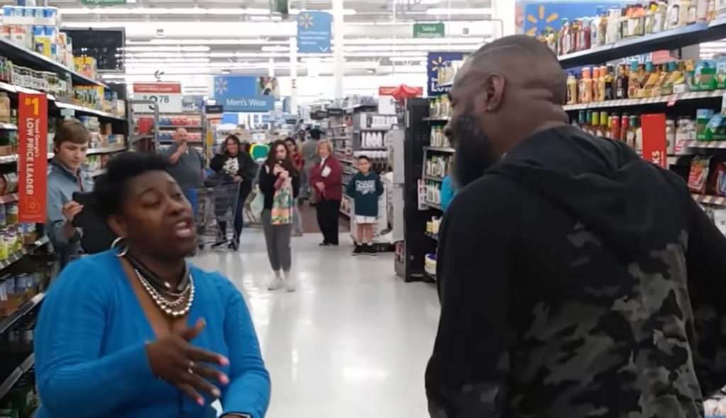 wallmart store, song, duet, voices, beautiful, strangers, visitors,