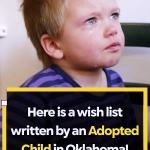 Here is a wish list written by an adopted child in Oklahoma