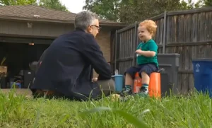 first friend, unique childhood friendships, toddler's best friend, importance of childhood friends, saying goodbye to a friend, the impact of friendship, moving away from friends, unusual friendships, toddler and garbage man, the power of connection, making friends as a toddler