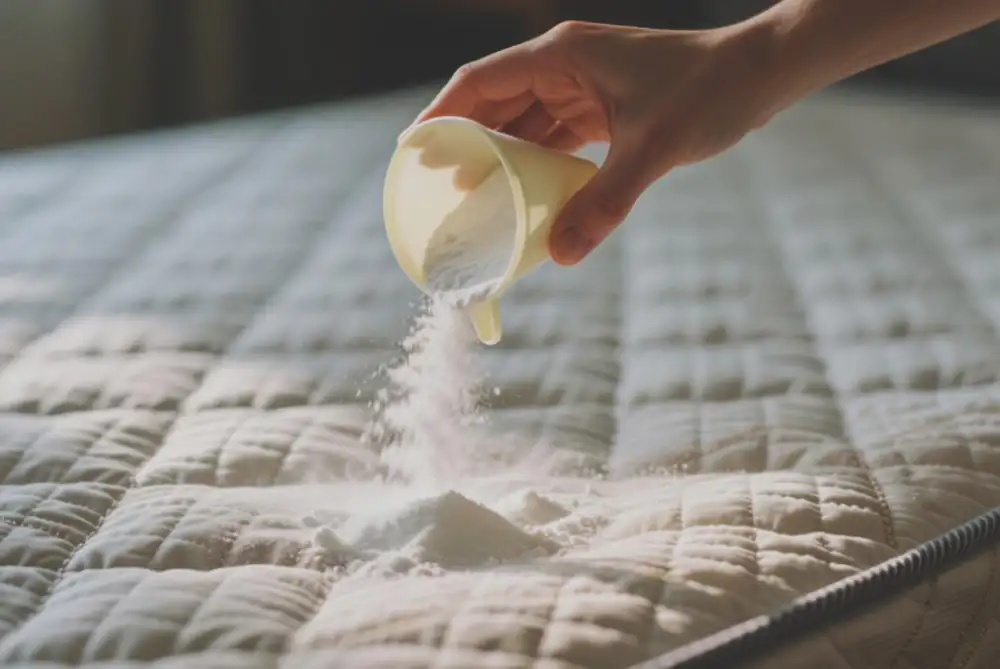 Refreshing a mattress with baking soda and a vacuum