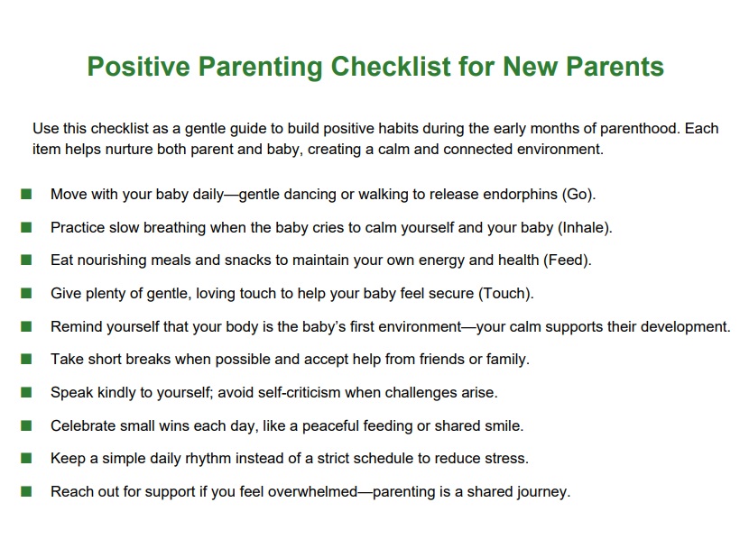 Positive Parenting Checklist